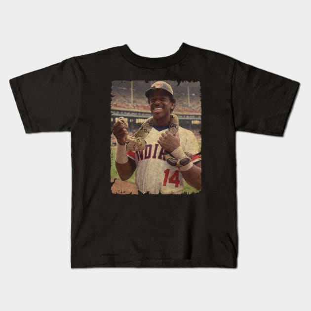 Julio Franco in Cleveland Guardians, (1983 - 1988) Kids T-Shirt by anjaytenan